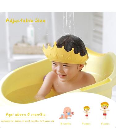 Adjustable Baby Shower Hood - Child Protection Shampoo Visor for Eyes Ears & Face - Yellow Camp - Buy Online on GoSupps.com