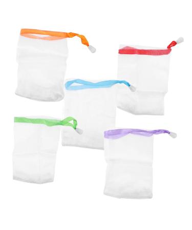 Beatifufu Pack of 10 Compact Lightweight Face and Body Scrub Sachets with Drawstring Closure (Random Style)