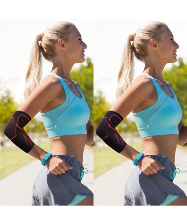 Cyclxy Elbow Compression Sleeve (1 Pair) - Tennis Elbow Braces for Tendonitis - Arm Supports for Golfers and Weightlifting - Black/Grey, Medium - Buy Online on GoSupps.com