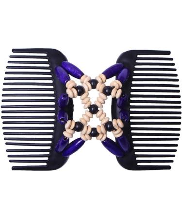 Peigne cheveux magique en bois avec perles ovales - Extensible - Pour femme et fille - Tendance et pratique - Buy Online on GoSupps.com