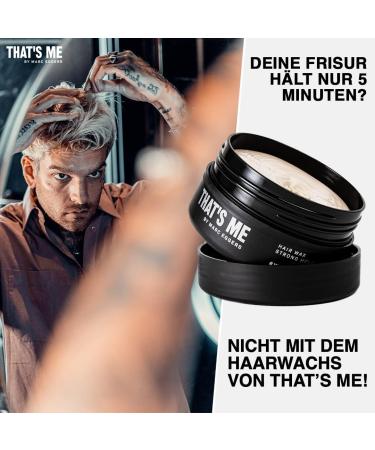 That's Me Men s Hair Wax - 100ml | Strong Hold with Almond Oil | All Hair Types | Professional Quality by Marc Eggers - Buy Online on GoSupps.com