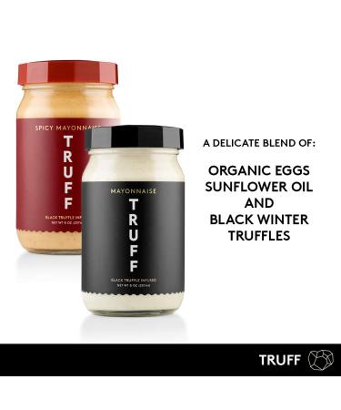 TRUFF Mayo Gourmet Black Truffle Mayonnaise Bundle - Original & Spicy Flavors | Organic Eggs, Sunflower Oil, Non-GMO, Gluten-Free | Savory Spread for Salads | Premium Box Included - Buy Online on GoSupps.com