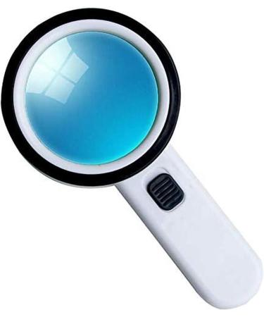 Portable Magnifier with Lamp 30 Times 100mm Repair Handheld Magnifier ES for Reading Full of Stars