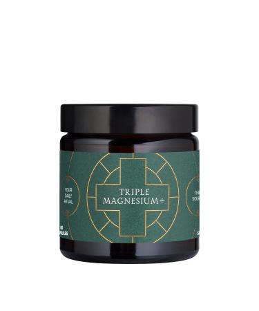 Ancient + Brave Triple Magnesium Capsules 30 Servings Triple Magnesium Complex for Women Energy and Relaxation Support Nervous System and Mood Balance Vegan for Daily Wellbeing Magnesium 3 in 1