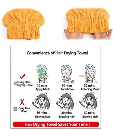 Buy GDSAFS Super Absorbent Hair Towel Wrap - Quick Dry Microfiber Cap for Wet Hair | 2024 NEW 4PCS Set for Women - Buy Online on GoSupps.com