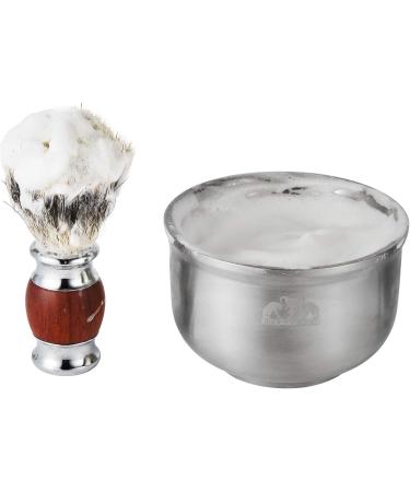 Grandslam Stainless Steel Shaving Soap Bowl - Double Layer Heat Preservation for Rich Shaving Cream | Men's Shaving Lather Bowl - Buy Online on GoSupps.com