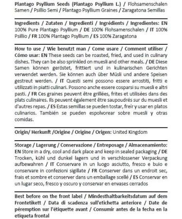 Herba Organica Plantago Psyllium Seeds - Plantago Psyllium Seeds 100g - Buy Online on GoSupps.com