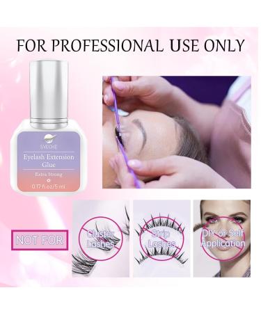 Eyelash Extension Glue 5ml - Fast Drying 0.5s Waterproof Professional Lash Glue - Extra Strong for Extensions - Buy Online on GoSupps.com