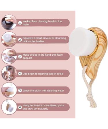 Face Cleaning Brush Soft Skin-friendly Fiber Face Cleaning Brush Comfortable for Man Woman Facial Cleansing - Buy Online on GoSupps.com