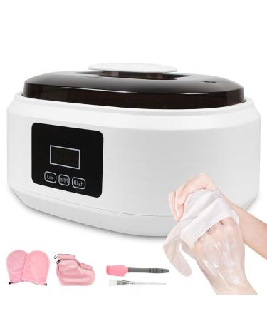 3500ml Paraffin Wax Machine for Hands and Feet, 200W Paraffin Wax Warmer with 2 Speed ??Temperature Control, Paraffin Wax Heater for Heat Therapy white