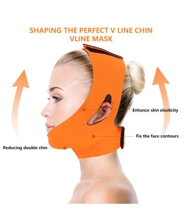 Face Slimming Belt - Double Chin Reducer Mask & Strap - Facial Lifting Orange Band - Buy Online on GoSupps.com