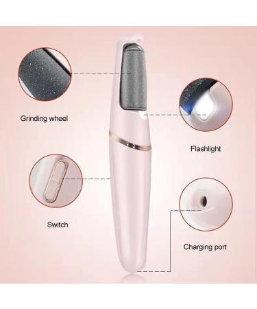 Yagosodee Electric Foot File USB Rechargeable Feet Callus Remover Foot File Hard Skin Remover Waterproof Feet Hard Skin with 2 Heads 2 Speeds for Dead Skin&Cracked Heel Pink - Buy Online on GoSupps.com