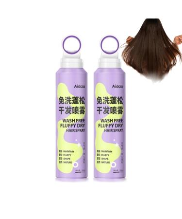 Reduces Greasiness & Oiliness Hair Volumizer Spray Wash Free Fluffy Dry Hair Spray Oil Control Fluffy Volumizing Dry Hair Spray Dry Hair Spray For Everyone (150ML-2PCS)