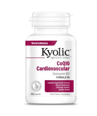 Kyolic Aged Garlic Extract Formula 110 CoQ10 Cardiovascular, 100 Capsules Formula 110 Capsules 100 Count (Pack of 1)