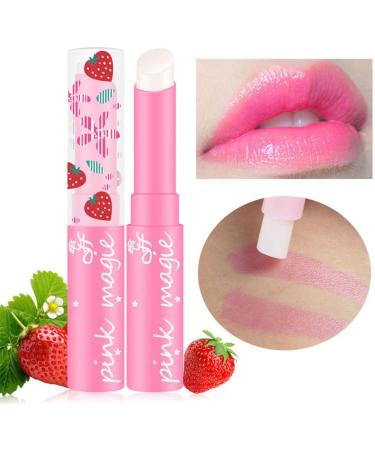 Buy Mllkcao Strawberry Lip Balm | Magic Thermochromer Lipstick | Moisturizing Winter Care | Pink Lip Gloss - Nourishing Lips - Buy Online on GoSupps.com