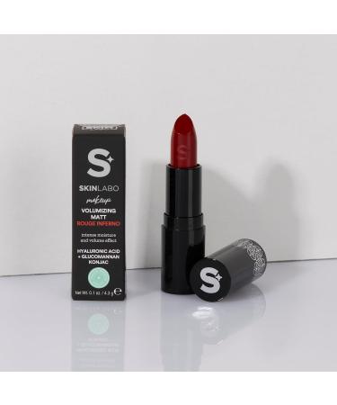 SkinLabo Matte Lipstick Volumizing Red - Matte Lipstick with Volume Effect Moisturizing and Plumping Texture - Inferno Color - Buy Online on GoSupps.com
