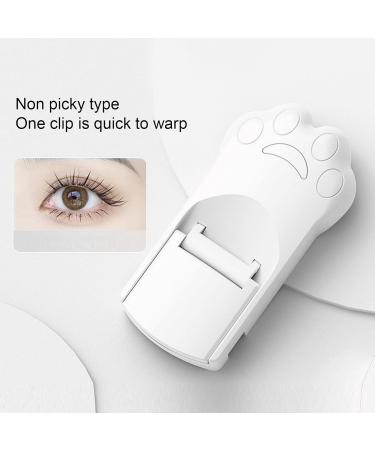 Heated Eyelash Curler T Shaped Design Quick Heating USB Rechargeable Safe and Easy to Use with Temperature Control for Beautifully Curled Lashes (White) - Buy Online on GoSupps.com