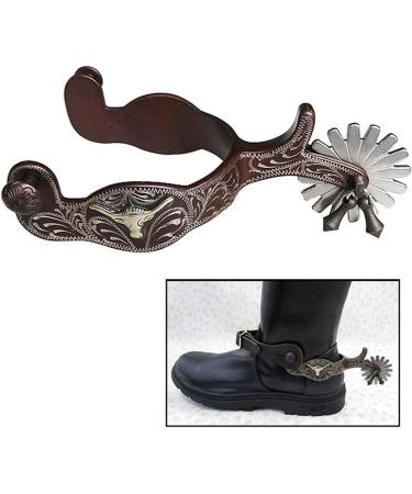 Buy Hand-Carved Western Cowboy Spurs - Steel Horse Racing Equipment for Riders - Buy Online on GoSupps.com