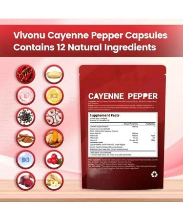 Cayenne Pepper Softgels Supplement supports leg vein heart and blood vessel health - Buy Online on GoSupps.com