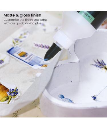 Arteza Decoupage Glue Craft Kit: Gloss & Matte Finish 8-oz Bottles - Art Supplies for Paper Crafting, Scrapbooking, and Decorating - Buy Online on GoSupps.com