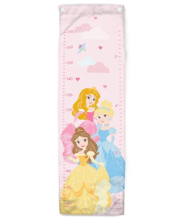 Jay Franco Disney Princess Colors 170 cm Height Poly-Canvas Kids Growth Chart Pink - Princess