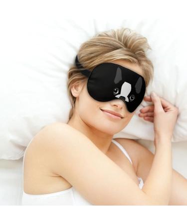 FunnyStar Boston Terrier Sleep Mask - Soft Eye Cover for Sleeping, Adjustable Strap, Blocks Light for Better Rest - Buy Online on GoSupps.com