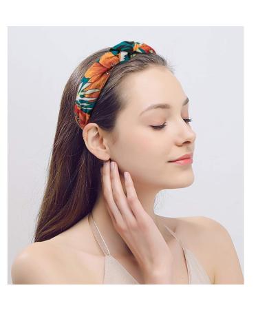 TOBATOBA 10-Piece Women's Knotted Headband Set - Non-Slip Floral & Solid Color Turbans - Stylish Hair Accessories - Buy Online on GoSupps.com