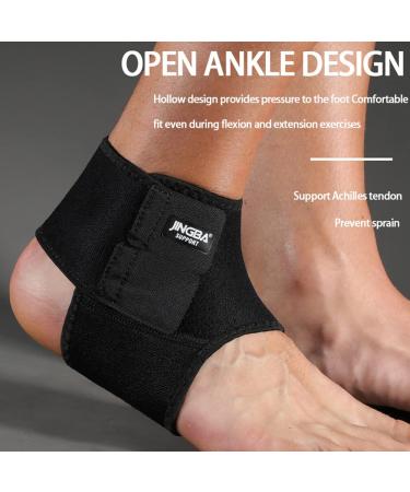 JINGBA Ankle Brace: Adjustable Athletics Tendon Wrap for Men & Women - One Size Fits All | Ankle Sleeve for Plantar Fasciitis & Achilles Support - Buy Online on GoSupps.com