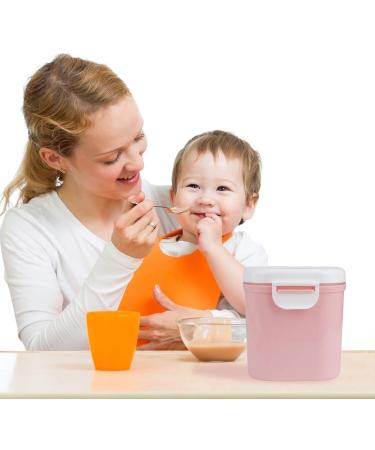 Milk Powder Dispenser for Baby - Portable Formula Container with Spoon, No Spill, 800ML Pink - Ideal for Travel, Bedroom, Outdoor - Food, Snacks, Fruit - Buy Online on GoSupps.com