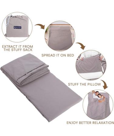 ASOOX Sleeping Bag Liner - Lightweight & Compact Travel Sheet for Camping, Backpacking, and Hiking - Premium Comfort with Storage Bag - Buy Online on GoSupps.com