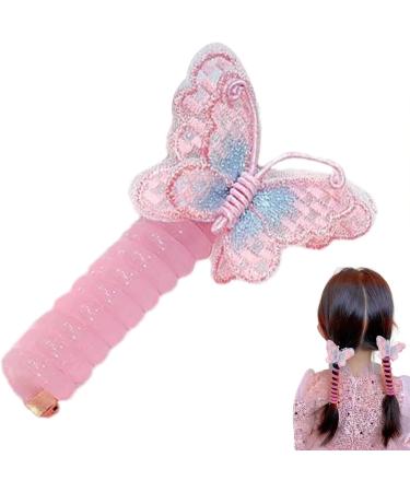 Hair Ties Colorful Telephone Wire Hair Bands For Girls Telephone Lines Hair Bands Ponytail Holder For Girls Kids Teens Pink - Buy Online on GoSupps.com