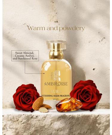 Ambroise Nourishing Hair Fragrance (15mL Aura - Warm and Powdery Notes of Sweet Almond Creamy Amber and Sun-Kissed Rose) Hair Perfume 0.5 Fl Oz (Pack of 1) Aura - 15mL - Warm and Powdery notes of sweet almond creamy amber and sunkissed rose - Buy Online on GoSupps.com