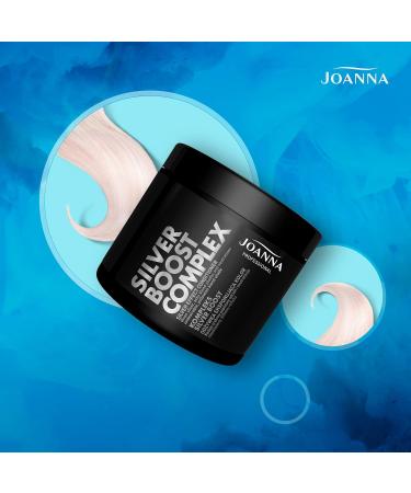 JOANNA Professional Silver Boost complex shampoo and hair rinse set for women color enhancing neutralization of unwanted yellow tones silver cool reflexes content 500 g - Buy Online on GoSupps.com