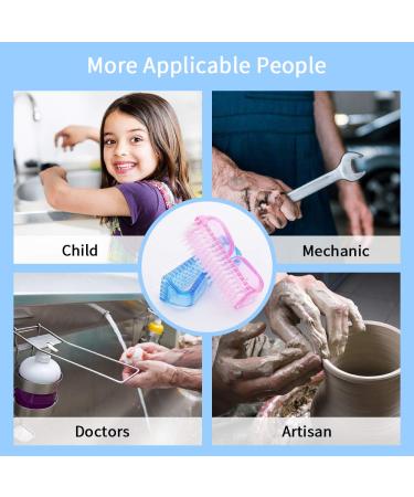 Senignol Handle Grip Nail Brush 5 Pack - Fingernail & Pedicure Cleaning Brushes Kit for Toes and Nails - Men Women Kids - Multicolor - Buy Online on GoSupps.com