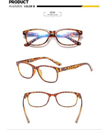 Suertree Anti Blue Light Reading Glasses 3 Pack - Unisex Computer Glasses 0.0X Brown Diopter - Buy Online on GoSupps.com