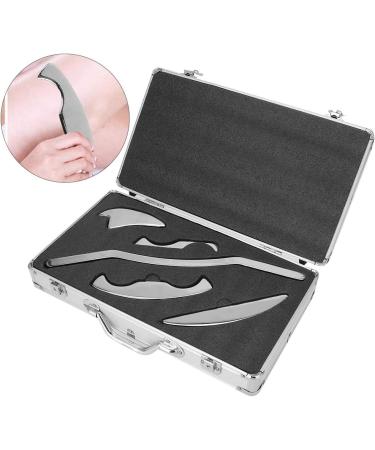 Verdant Touch Stainless Steel Gua Sha Cockroach Massage Tool Set - 5-Part Professional Health Care for International Shipping - Buy Online on GoSupps.com