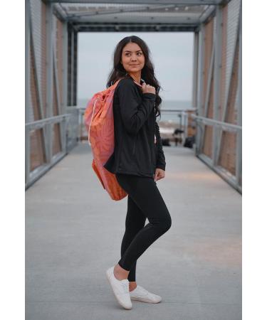 Open Road Goods Organic Yoga Mat Bag | Eco-Friendly Carrier for Extra Wide Mats | Adjustable Carry Strap, Pockets | GOTS Certified 100% Cotton Canvas | Men & Women | Pink Floral - Buy Online on GoSupps.com