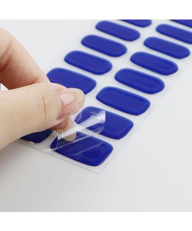 JMEOWIO Semi Cured Gel Nail Strips Royal Blue Gel Nail Stickers Nail Supplies Nail Art Design Decoration Accessories - Buy Online on GoSupps.com