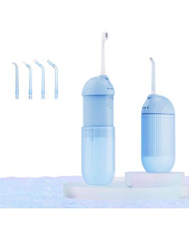Cordless Water Flosser Portable - yayisheng Dental Oral Irrigator 3 Modes & Pull-Out Type Detachable Tank 5 Jet Tips & 1 Water Toothbrush Magnetic Suction Charging Adjustable IPX7 Waterproof