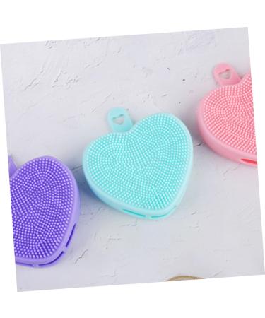 minkissy Heart-Shaped face Cleansing Brush for Women Handheld washbasin Silica Gel Cleaner Manual Double Sided Manual Facial Scrubber pores Manual Facial Cleansing Brush 9.8x8.4cm - Buy Online on GoSupps.com