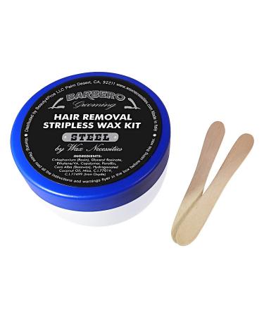 Barbero Grooming Stripless Wax Kit - 8.45oz Microwavable Hair Removal Wax by Wax Necessities Waxness - Buy Online on GoSupps.com