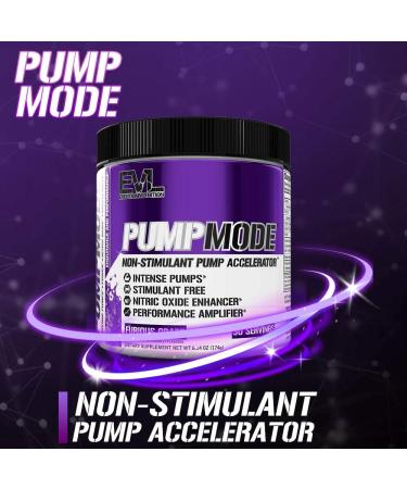 EVL PumpMode Nitric Oxide Supplement - Furious Grape Pre Workout Powder for Muscle Recovery and Endurance - Buy Online on GoSupps.com