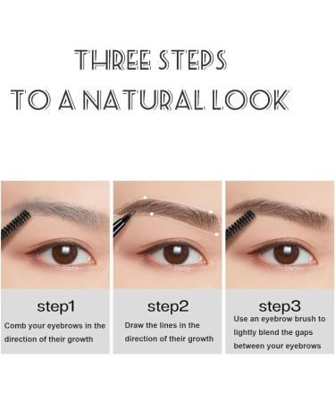 Cooklesa Eyebrow Natural Waterproof Eyebrow Pen With Microfine Tip Two-Pronged Eyebrow Pencil with Micro-fork Tip 3D Waterproof Microblading Eyebrow Pen (3 * 01) 3*01 - Buy Online on GoSupps.com