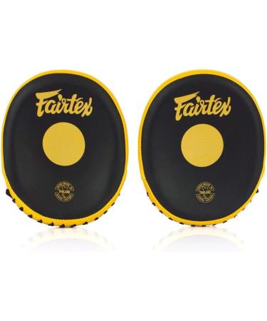 Fairtex FMV15 Muay Thai Boxing Focus Punch Mitts - Black/Gold (Pair) - Buy Online on GoSupps.com
