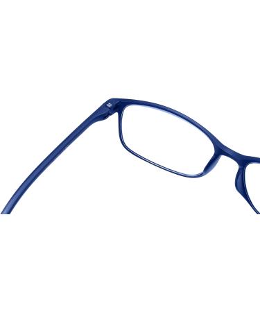 PROFLEX BluOptix Blue Light Blocking Computer Reading Glasses - Lightweight, Flexible, Scratch Resistant Unisex Design (Blue, 1.5 Dioptres) - Buy Online on GoSupps.com