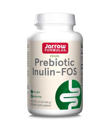 Jarrow Formulas, Inulin-FOS, Food Fiber with Fructooligosaccharides, High Dosed, 180g Vegan Powder, Gluten Free, Vegetarian, Non-GMO