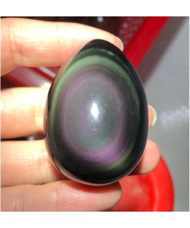 Natural Crystal Rough Natural Rainbow Hand Carved Obsidian Egg Reiki Gemstone - Buy Online on GoSupps.com