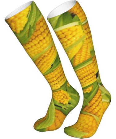 Compression Socks for Corn on the Cob Food Lovers - 15-20 mmHg Support for Running & Cycling - Unisex Veggie Design - Buy Online on GoSupps.com