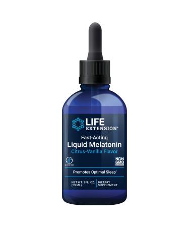 Life Extension Fast-Acting Liquid Melatonin Citrus-Vanilla Flavor 2 fl oz (59 ml)