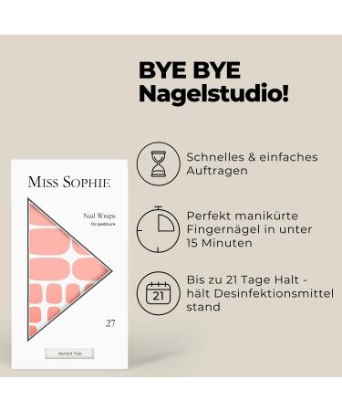 Miss Sophie Pedi Wraps - Apricot Tree Pedicure | Ultra-Thin Self-Adhesive Nail Foils for Long-Lasting Pedicures - Shop Now! - Buy Online on GoSupps.com
